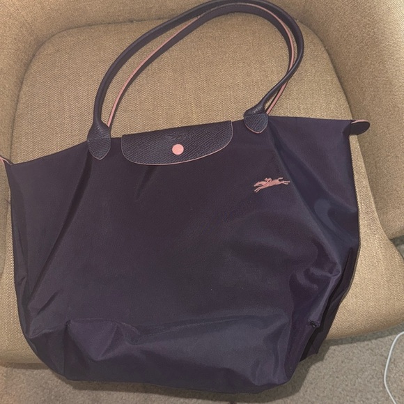Purple Longchomp Large Le Pliage Tote - Picture 1 of 9